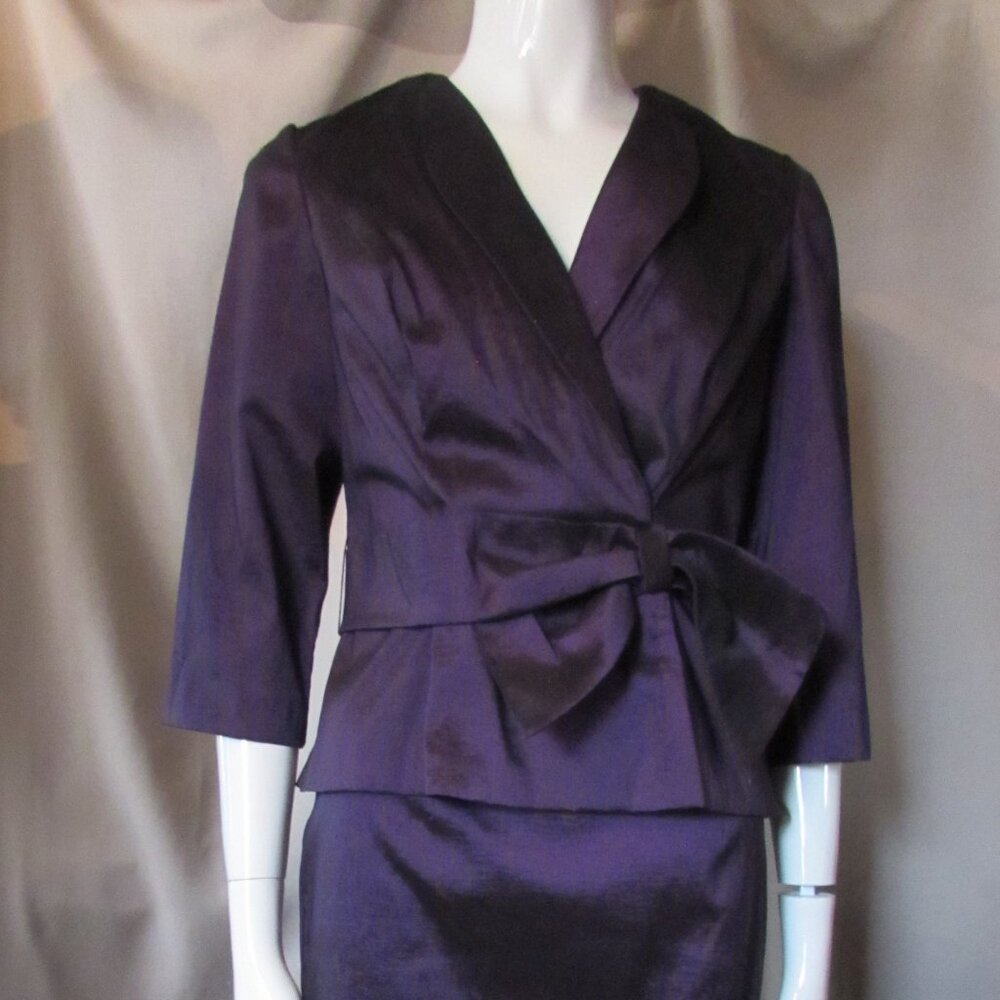 SALE Vintage Alex Evenings Purple Iridescent Jacket & Skirt Alex Petites